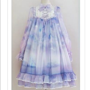Lolita dress one piece cute purple